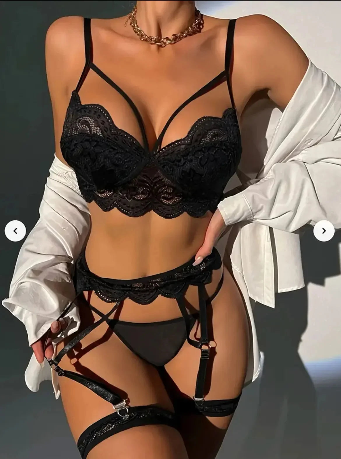 Conjunto Lingerie Renda Sexy Sutiã Transparente E Calcinha Fio Dental